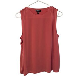 🧁Coral Orange Flowy Tank Blouse Express summer tropical Y2K dinner date party